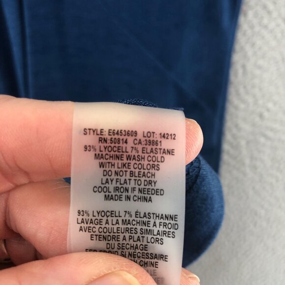 Elie Tahari Dress Womens Extra Small Blue Tshirt Mini Twist Neck Short Sleeve - Picture 6 of 9